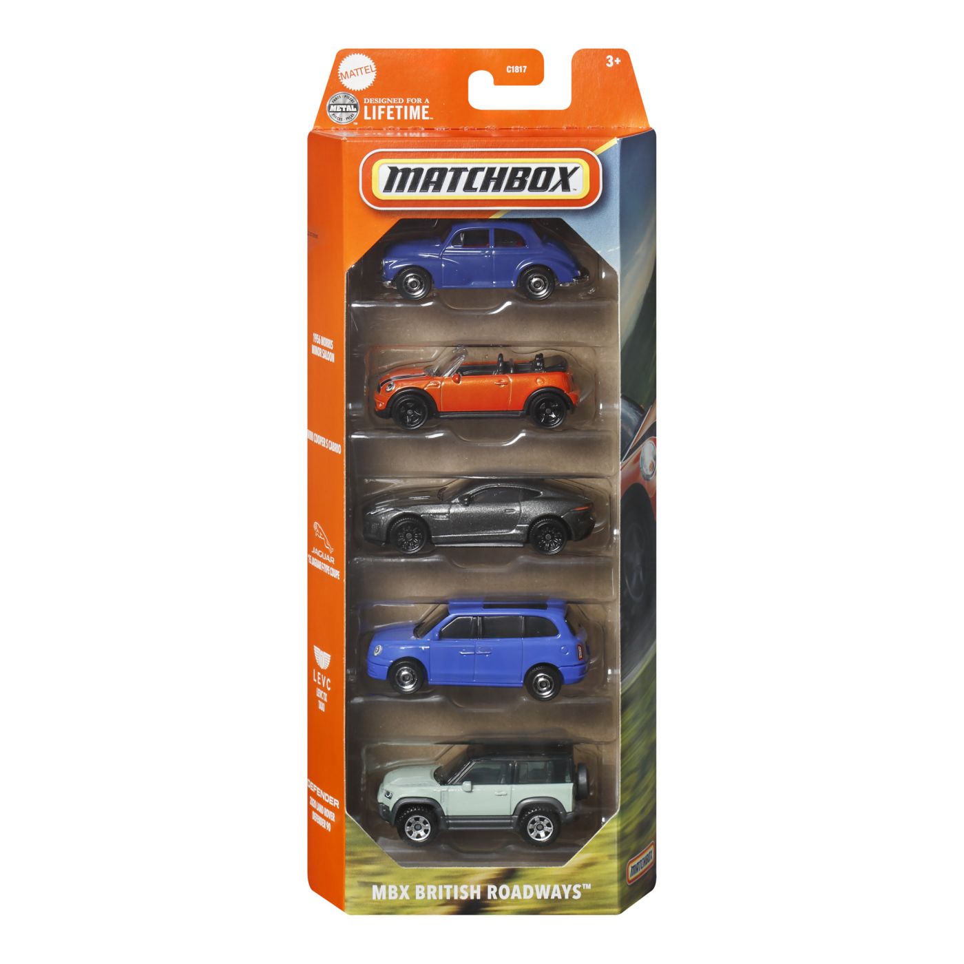 Set 5 mașinuțe metalice Matchbox British Roadways, scara 1:64