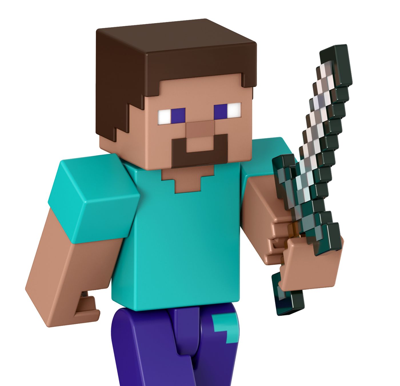Figurina Minecraft Steve 8 cm articulata cu accesorii, Mattel