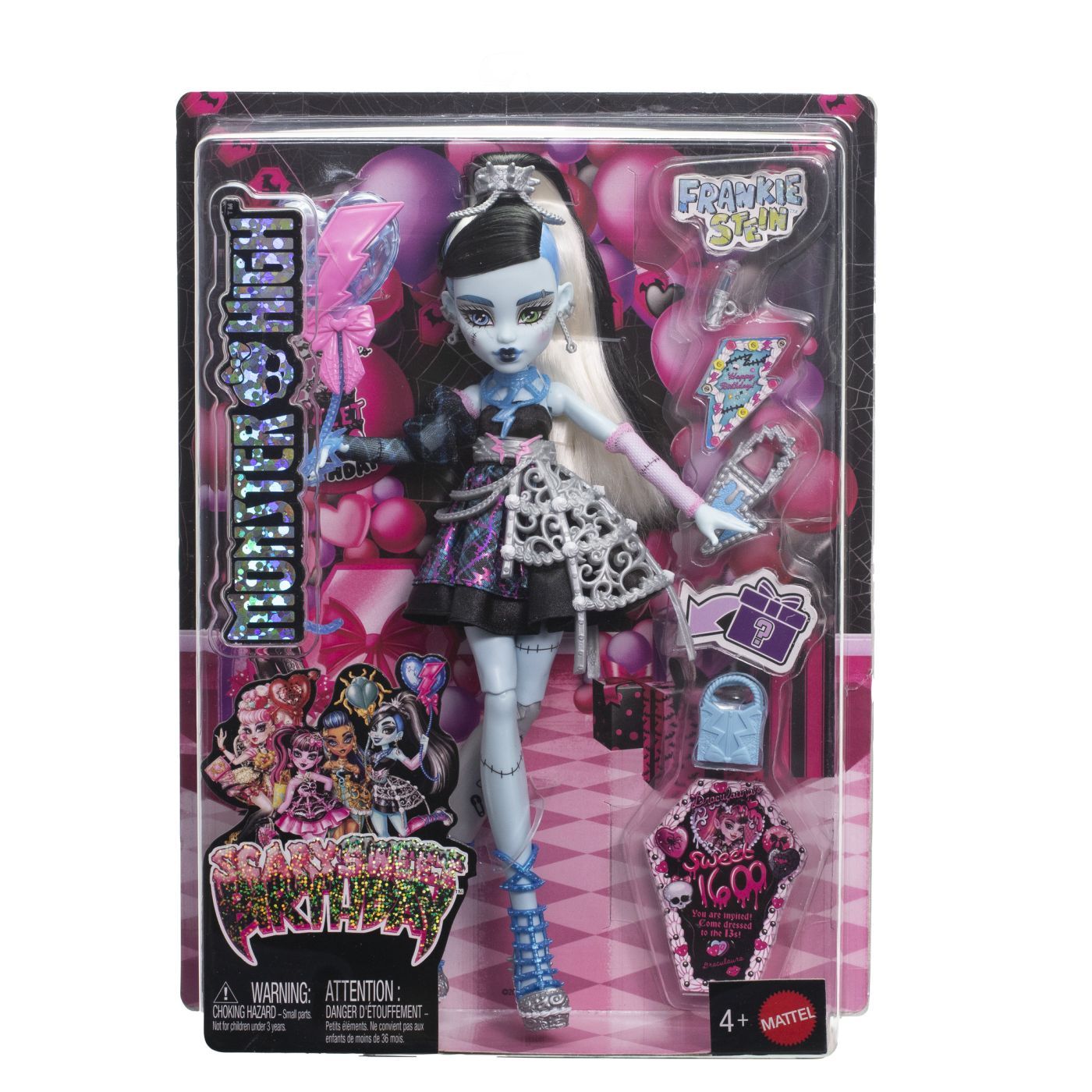 Papusa Monster High Frankie Stein aniversare cu accesorii tematice