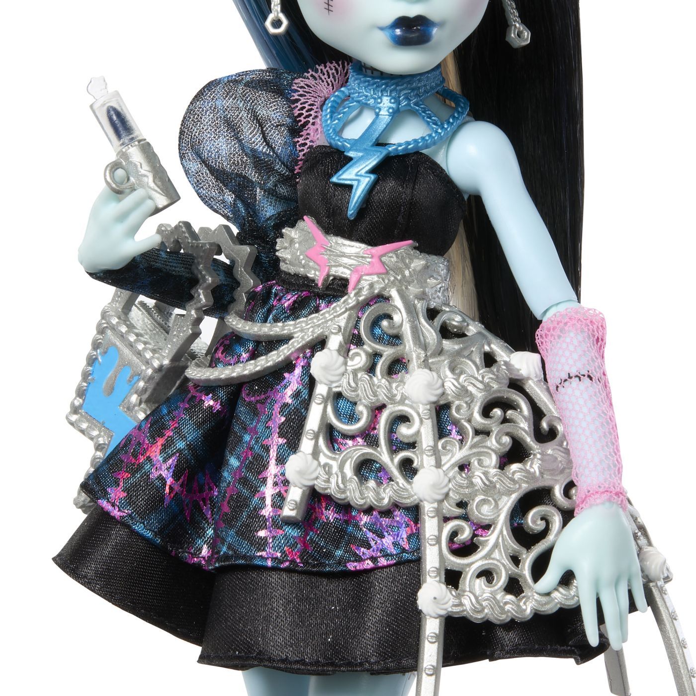 Papusa Monster High Frankie Stein aniversare cu accesorii tematice