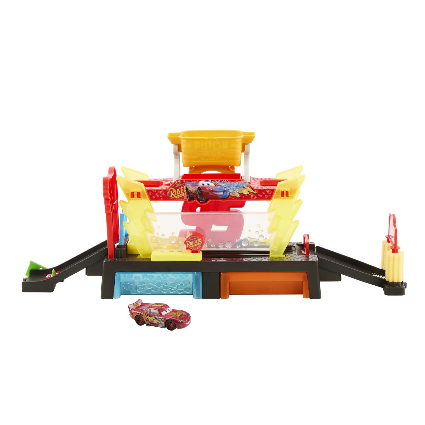 Set de joaca spalatorie auto Cars cu masinuta Color Change inclusa