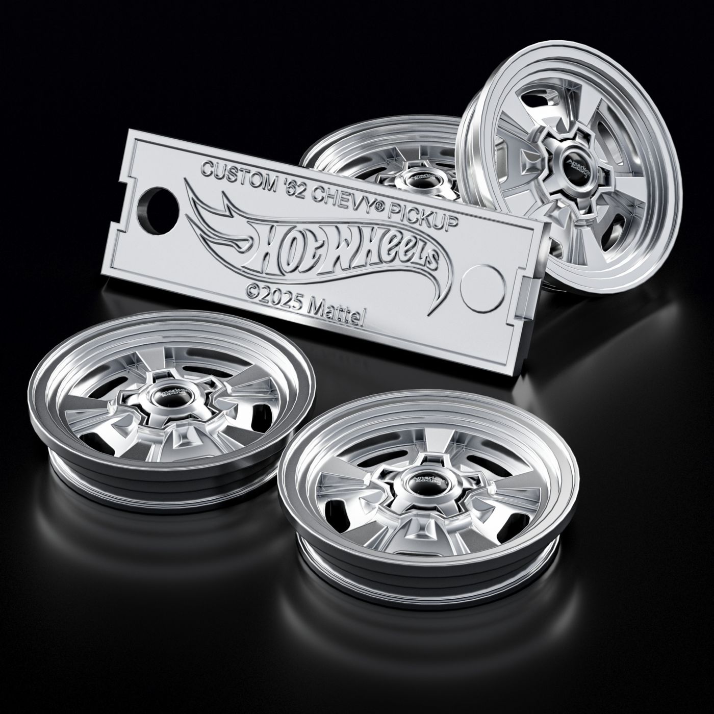 Set de construcție Hot Wheels Elite Chevrolet Custom 1962, 858 piese