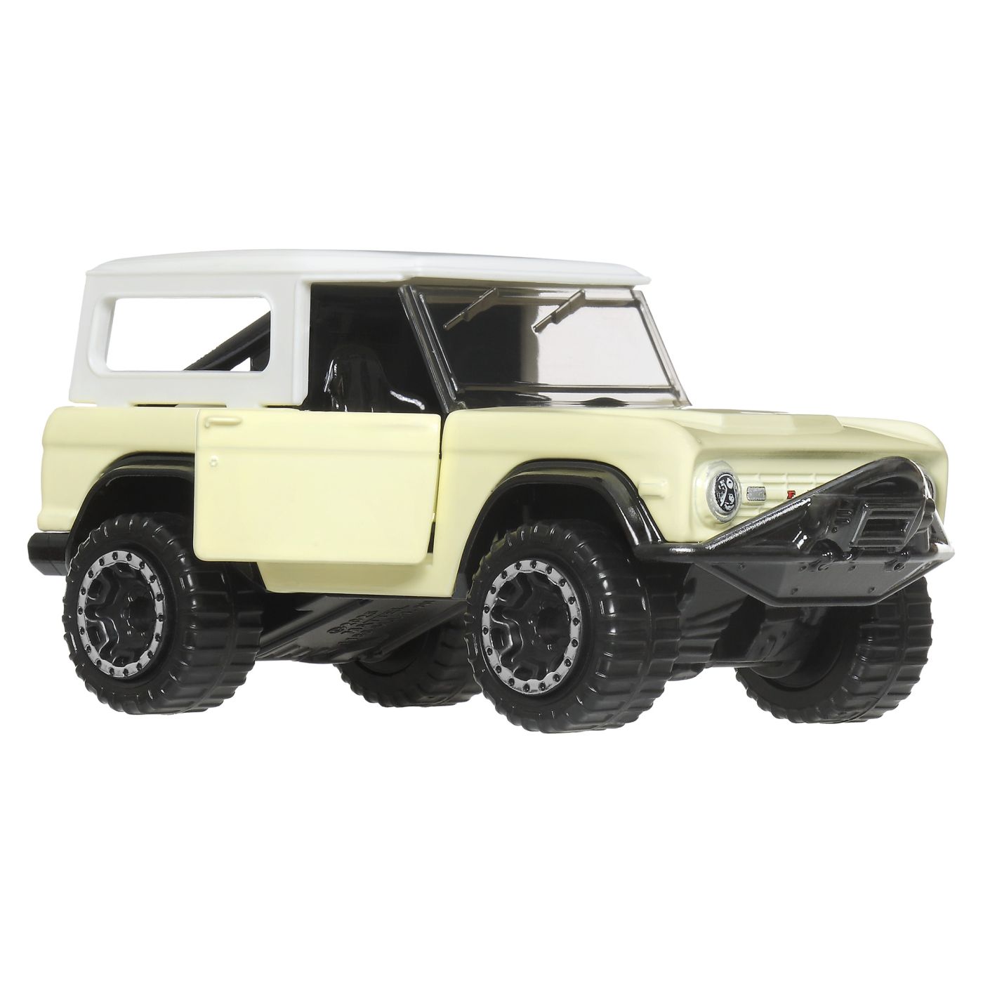 Masinuta Hot Wheels Ford Bronco 1966 metalica cu pull back, scara 1:43
