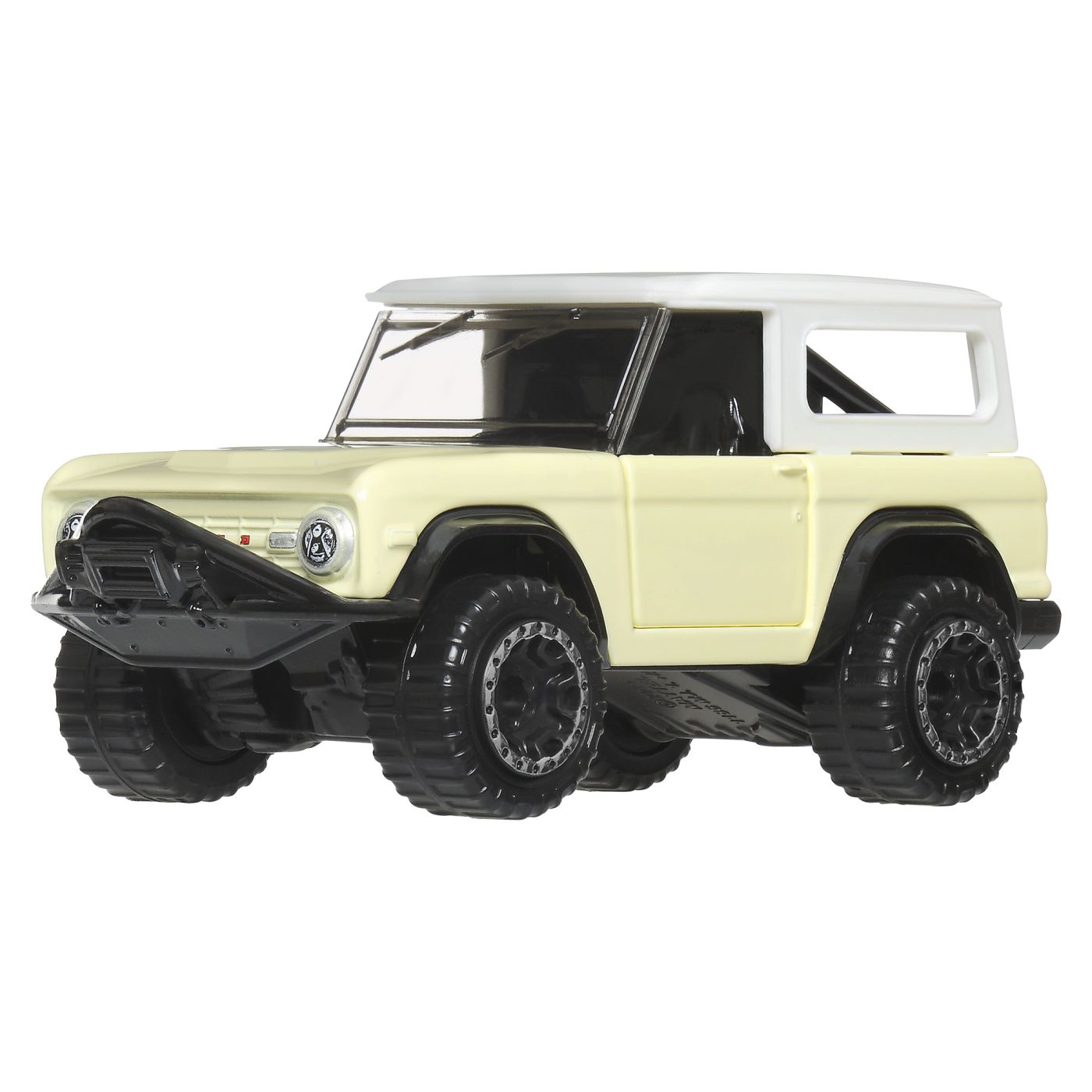 Masinuta Hot Wheels Ford Bronco 1966 metalica cu pull back, scara 1:43