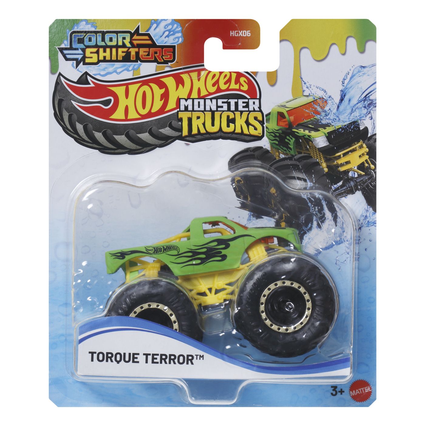 Hot Wheels Monster Truck Torque Terror Color Shifters, scara 1:64