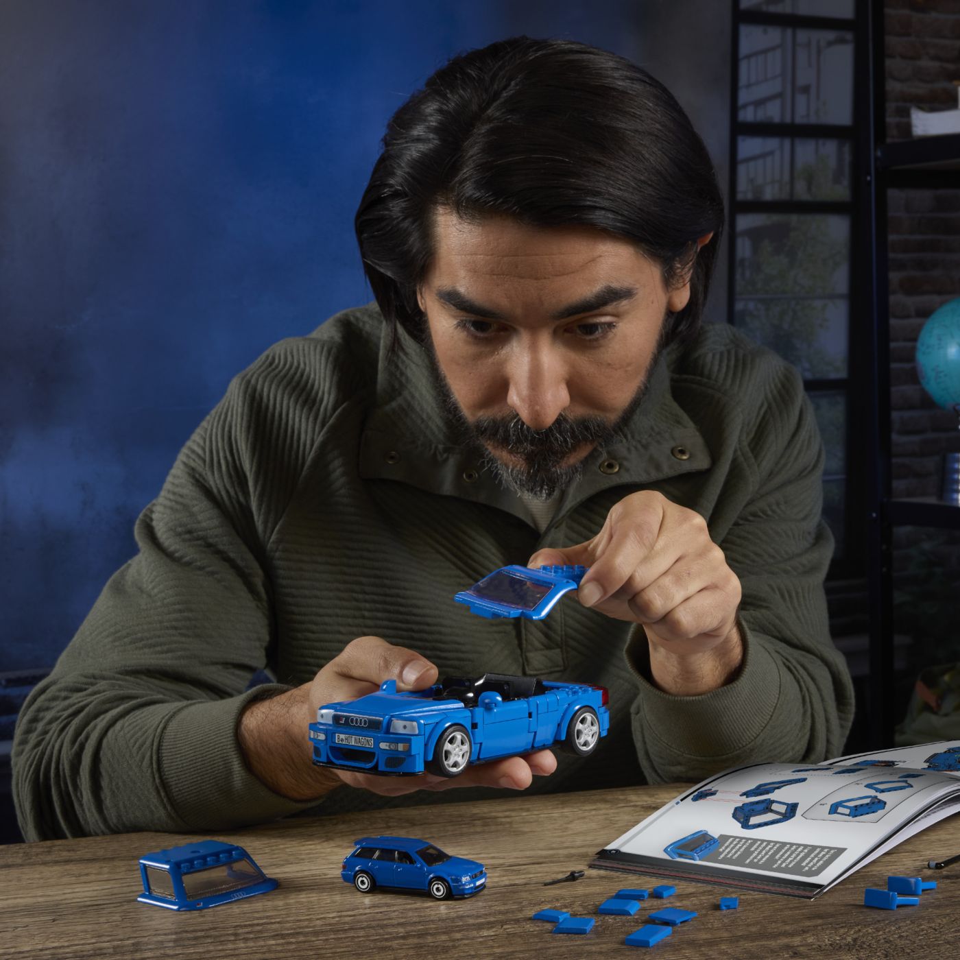 Set de construcții Hot Wheels Speed Series Audi Avant RS2 1994