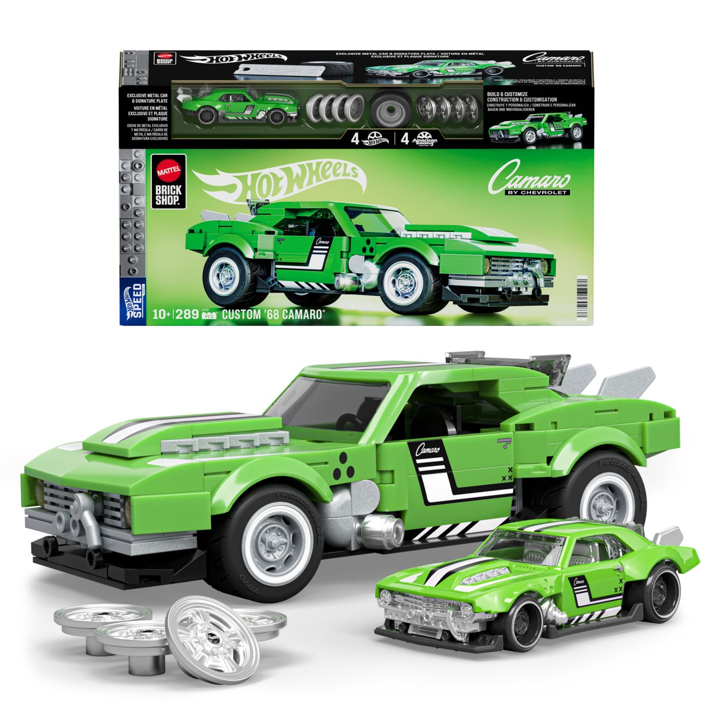 Set de construcție Hot Wheels Speed Series Camaro Chevrolet 1968, 289 piese