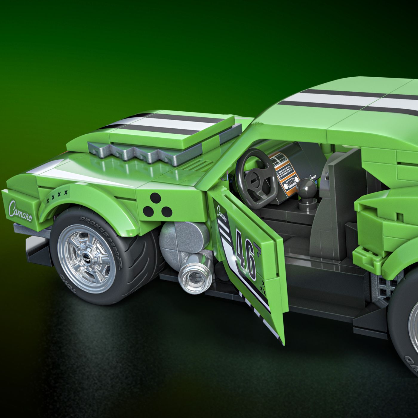 Set de construcție Hot Wheels Speed Series Camaro Chevrolet 1968, 289 piese