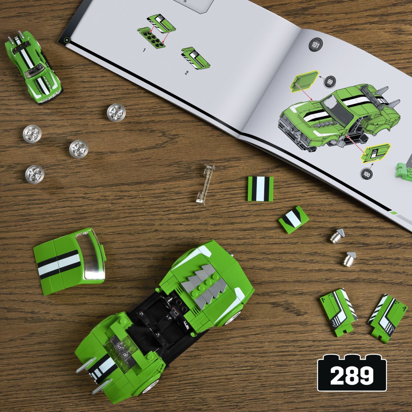 Set de construcție Hot Wheels Speed Series Camaro Chevrolet 1968, 289 piese