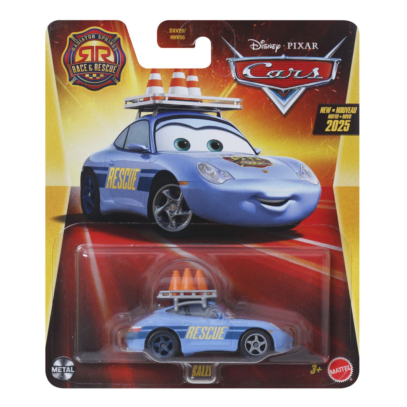 Masinuta metalica Sally din Cars 3 Mattel, scara 1:55, 3+ ani