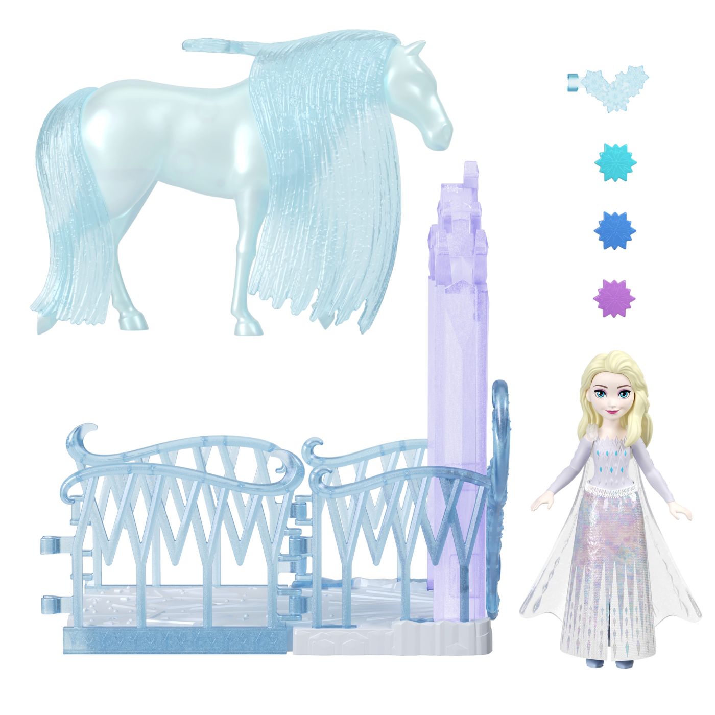 Set de joacă Disney Frozen cu Elsa și Nokk, păpușă și accesorii