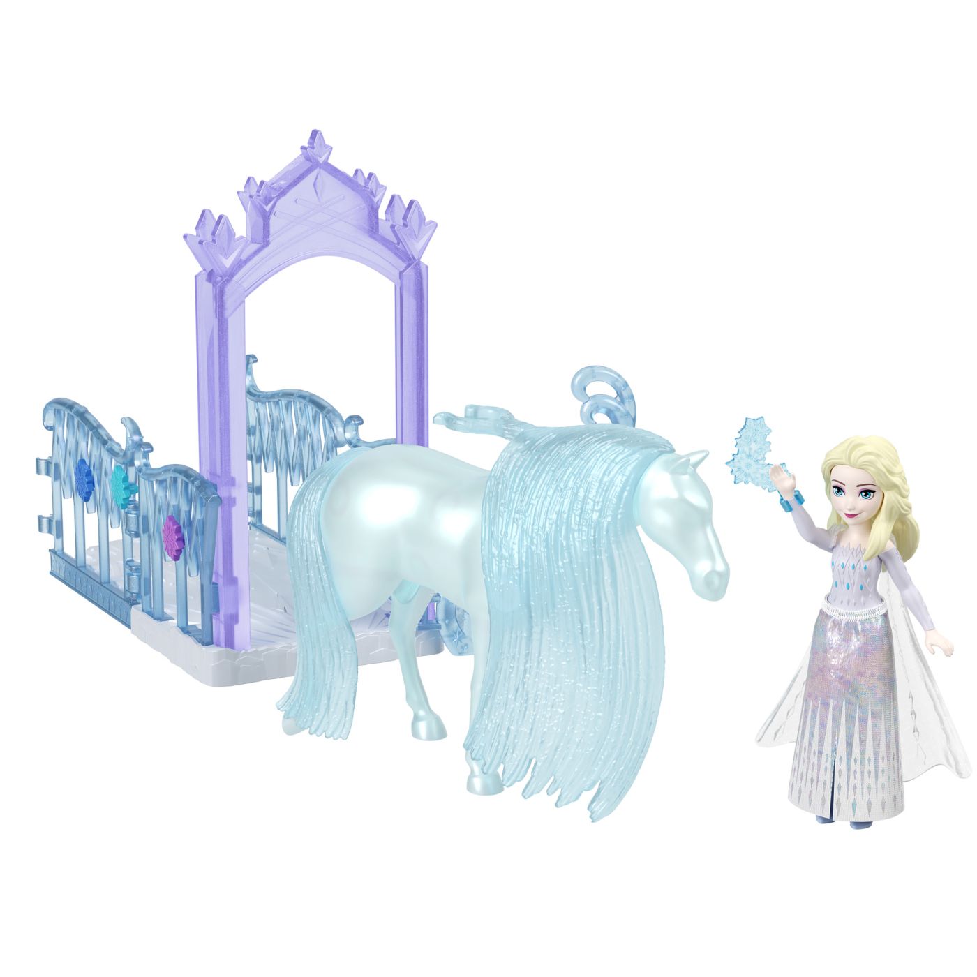 Set de joacă Disney Frozen cu Elsa și Nokk, păpușă și accesorii