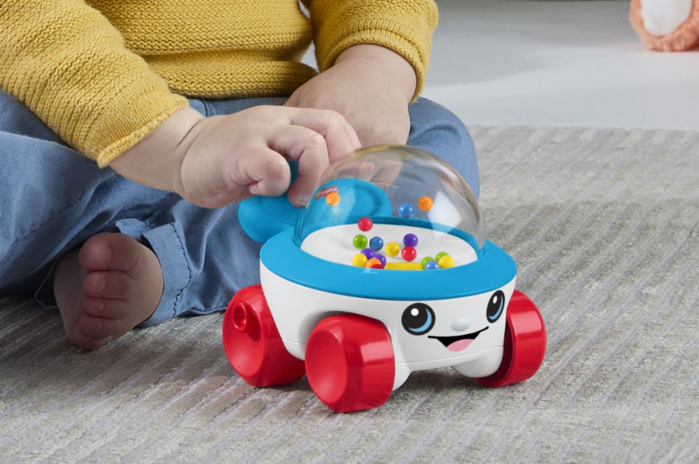 Jucărie de împins Fisher-Price vehicul popcorn cu bile pentru bebeluși