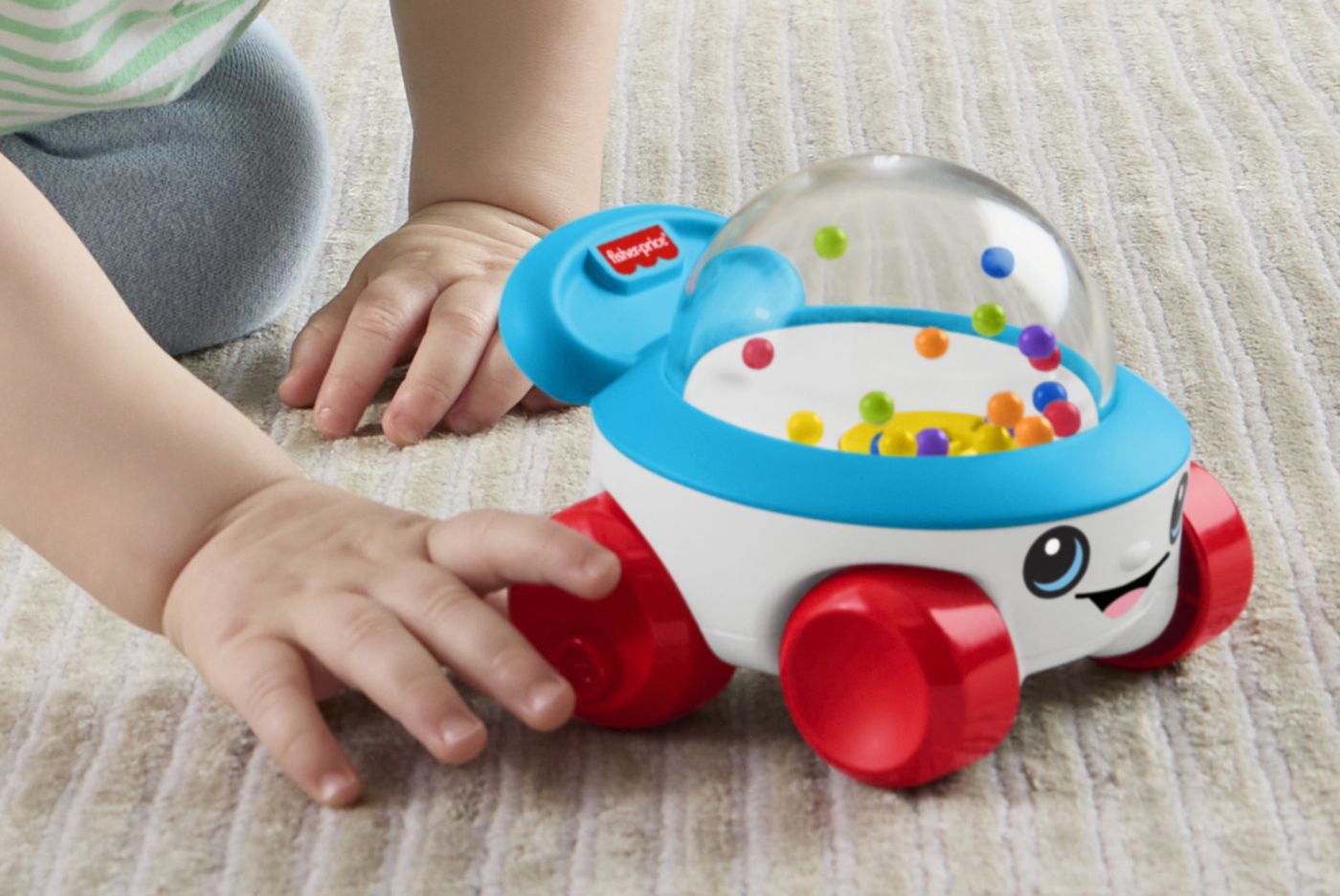 Jucărie de împins Fisher-Price vehicul popcorn cu bile pentru bebeluși