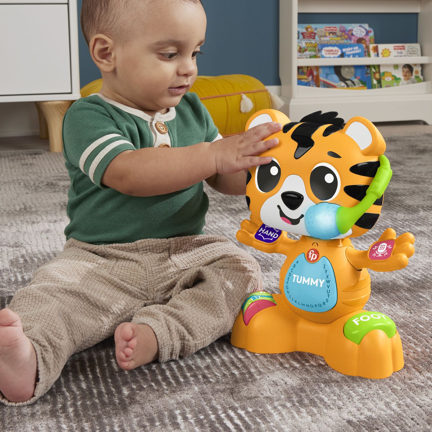 Jucărie interactivă Fisher-Price Tigru educativ cu sunete și melodii
