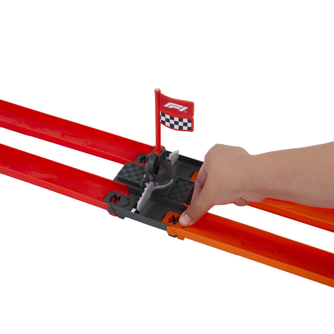 Circuit de curse Hot Wheels Formula 1 Grid Start cu 2 mașinuțe incluse