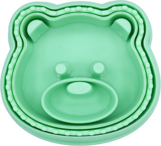 Forma 3-in-1 pentru sandwich si biscuiti urs Melii, verde