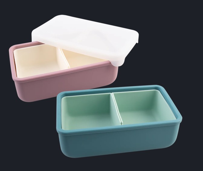 Cutie de pranz bento din silicon cu compartimente detasabile Melii