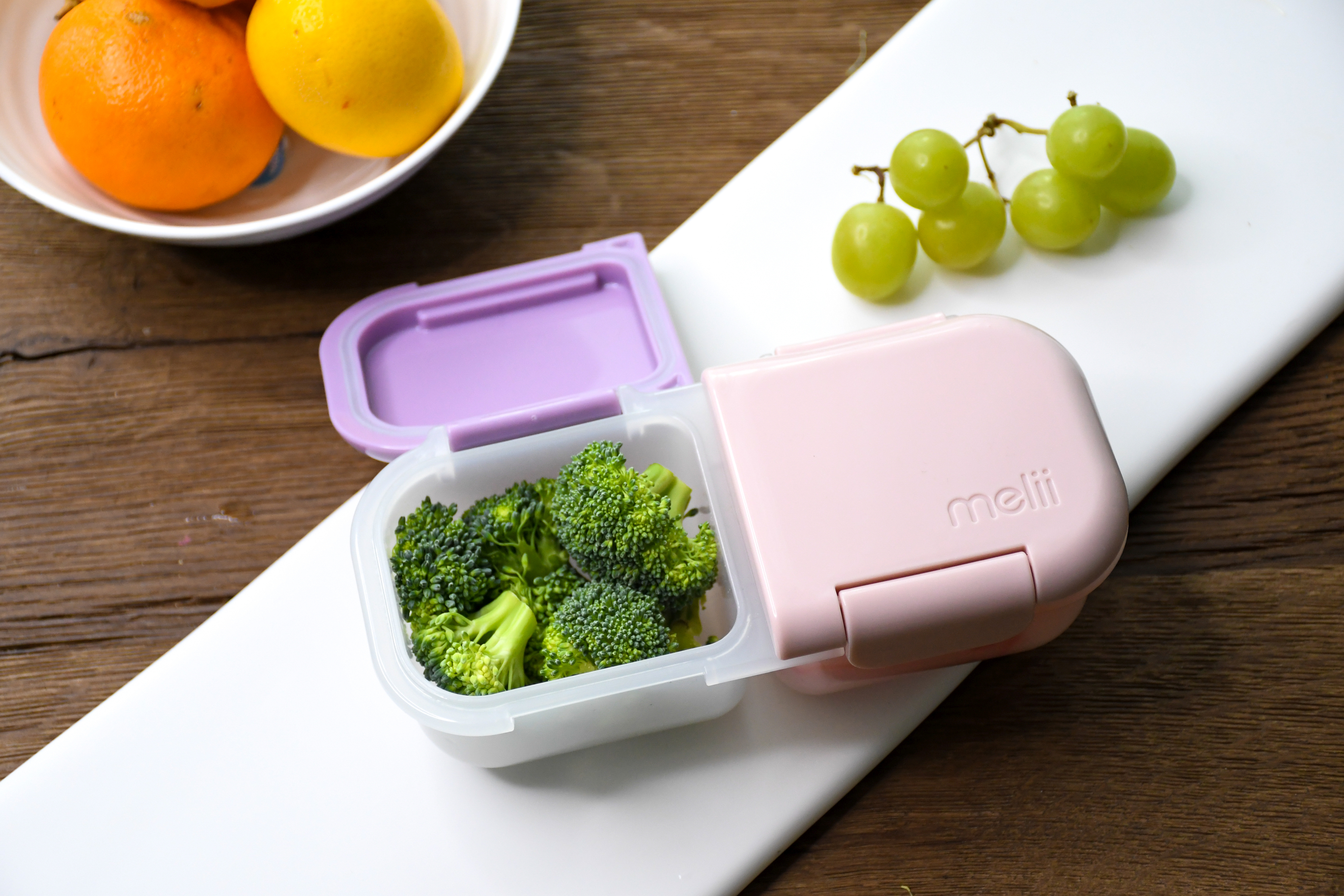 Cutie pentru gustări cu 2 compartimente etanșe Melii Blush Berry