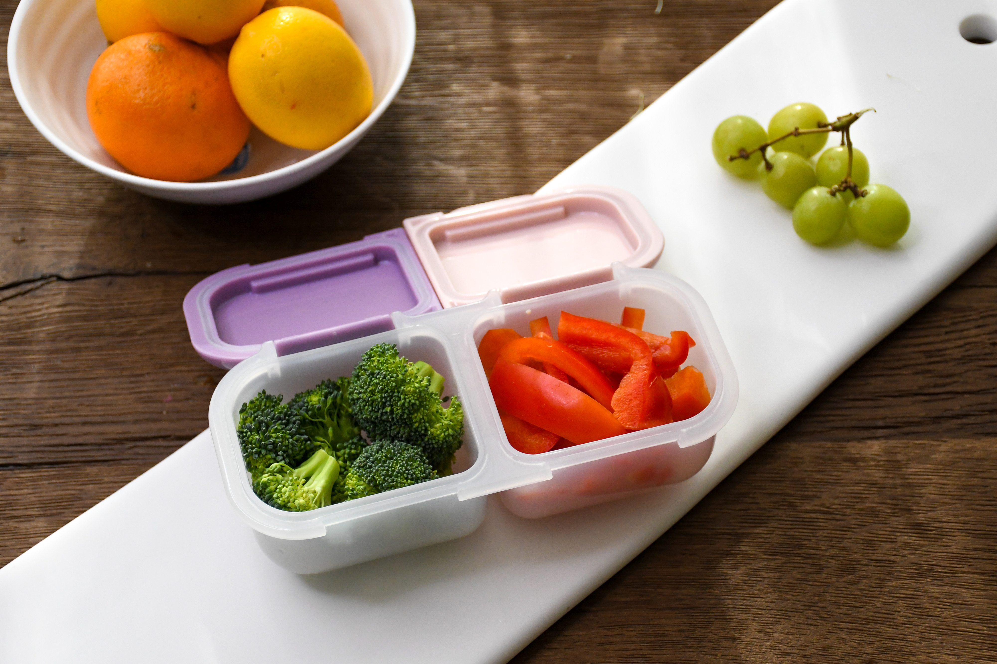 Cutie pentru gustări cu 2 compartimente etanșe Melii Blush Berry