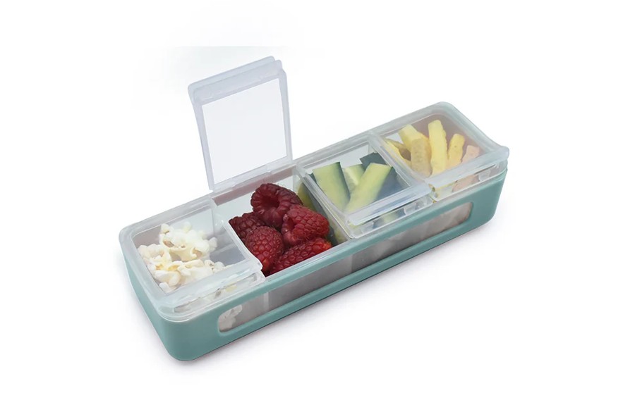 Cutie snack cu 4 compartimente pentru copii Melii Luxe, Ivory