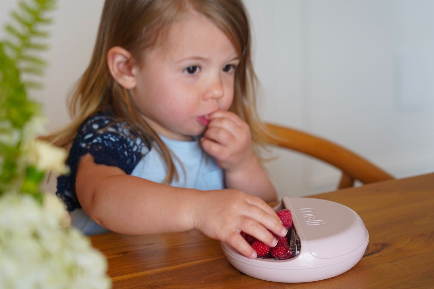 Cutie pentru gustări rotativă Melii Pink, 3 compartimente