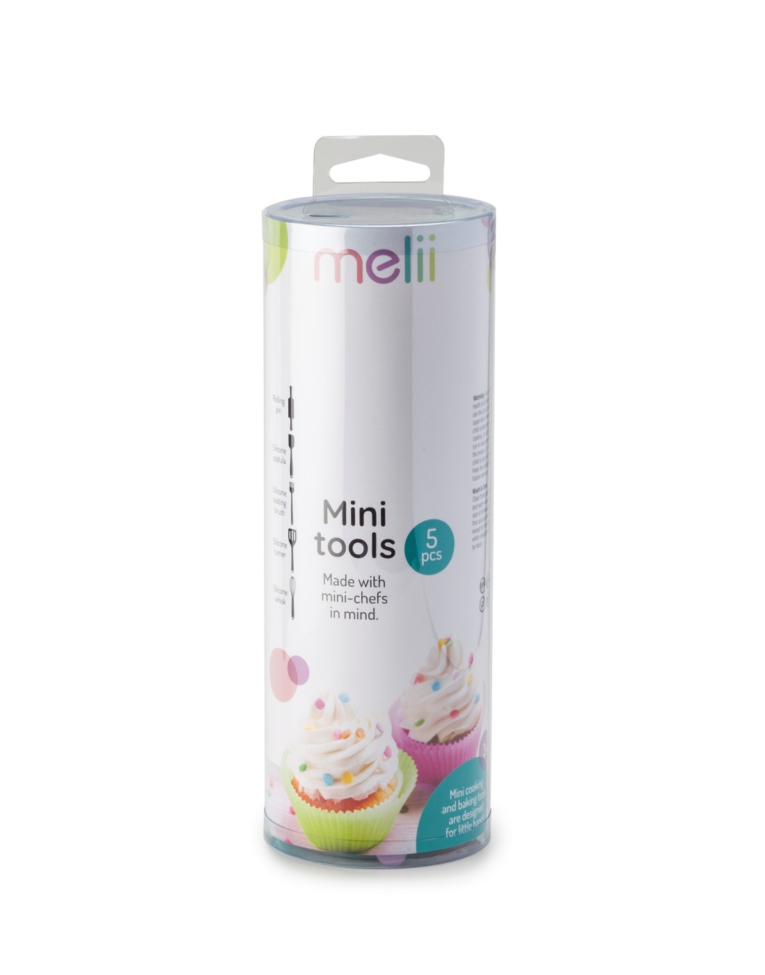 Set mini ustensile baking pentru copii, 5 piese colorate Melii