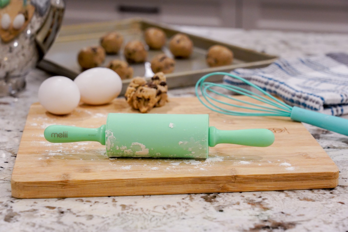 Set mini ustensile baking pentru copii, 5 piese colorate Melii