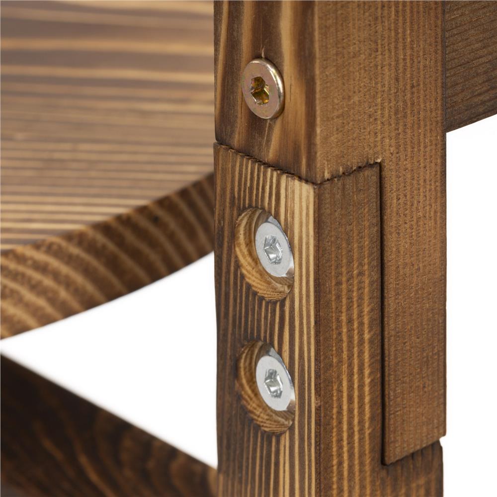 Suport pentru flori, din lemn si MDF, 6 niveluri pentru ghivece, 48x48x87 cm, maro Household NewTrend