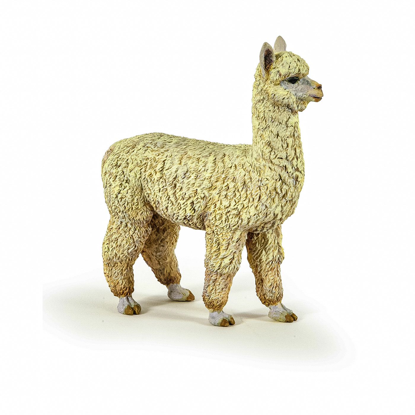 Figurina alpaca Papo pictata manual, animal realist pentru copii