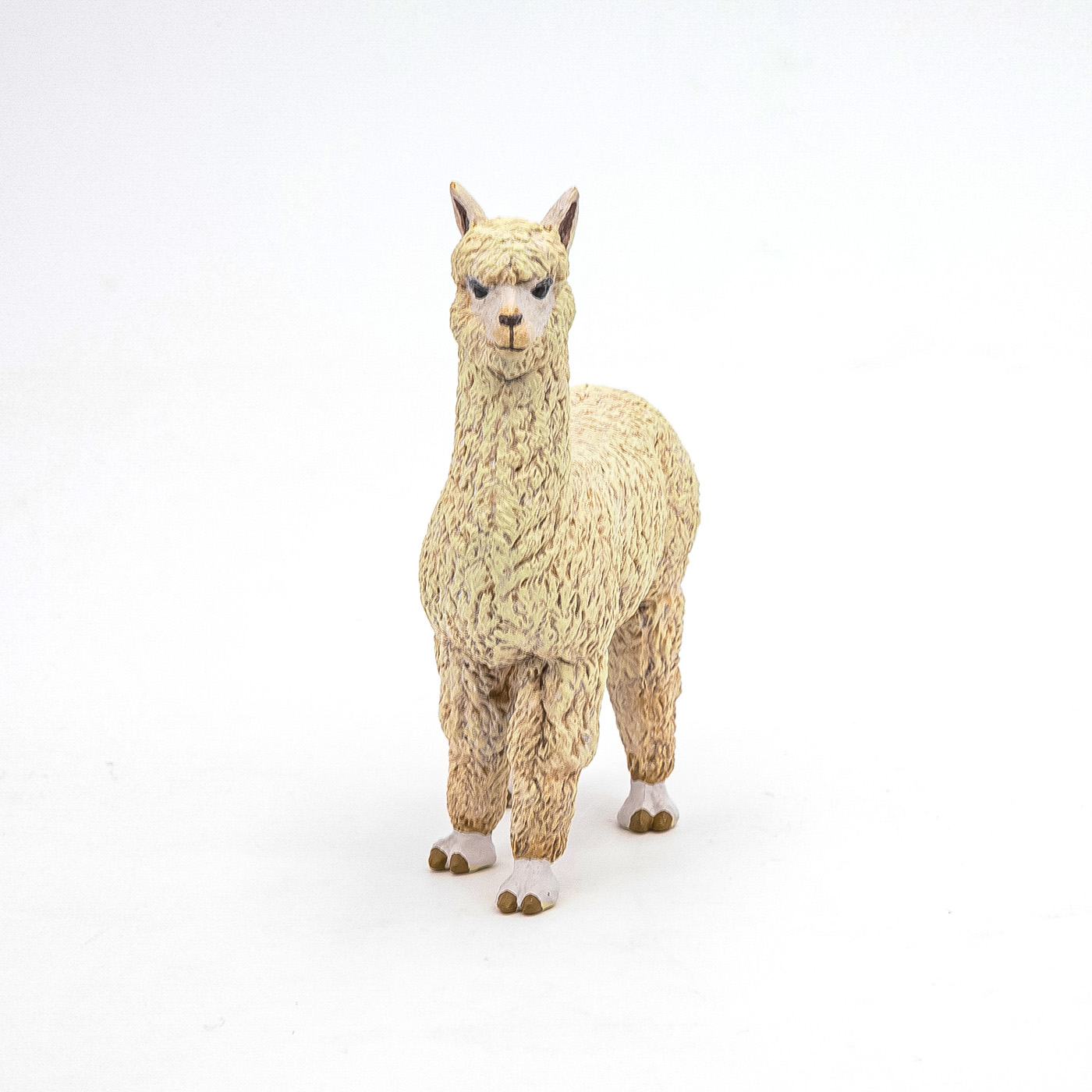 Figurina alpaca Papo pictata manual, animal realist pentru copii