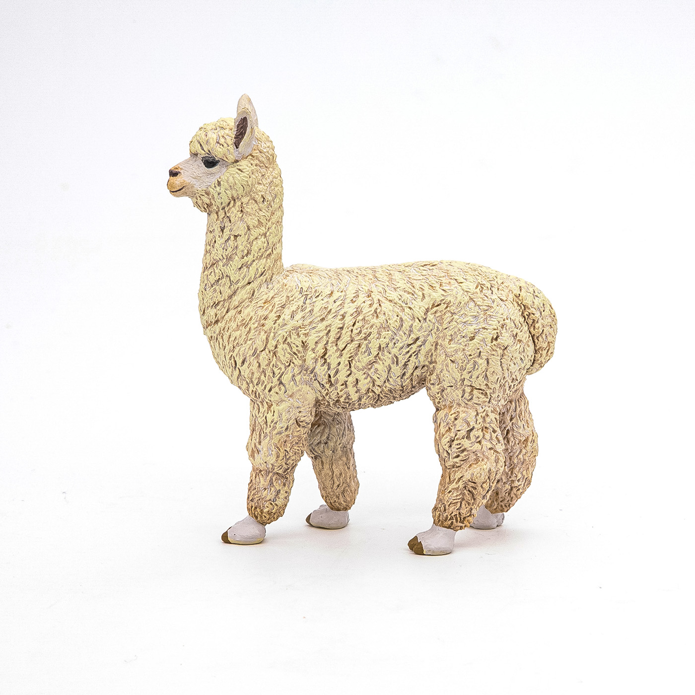 Figurina alpaca Papo pictata manual, animal realist pentru copii