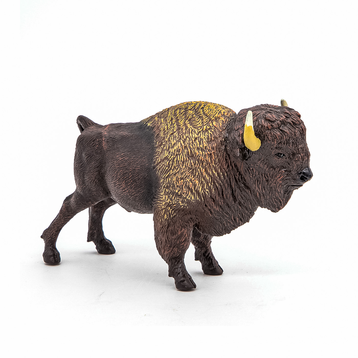 Figurina bizon american Papo, pictata manual, animal salbatic realist