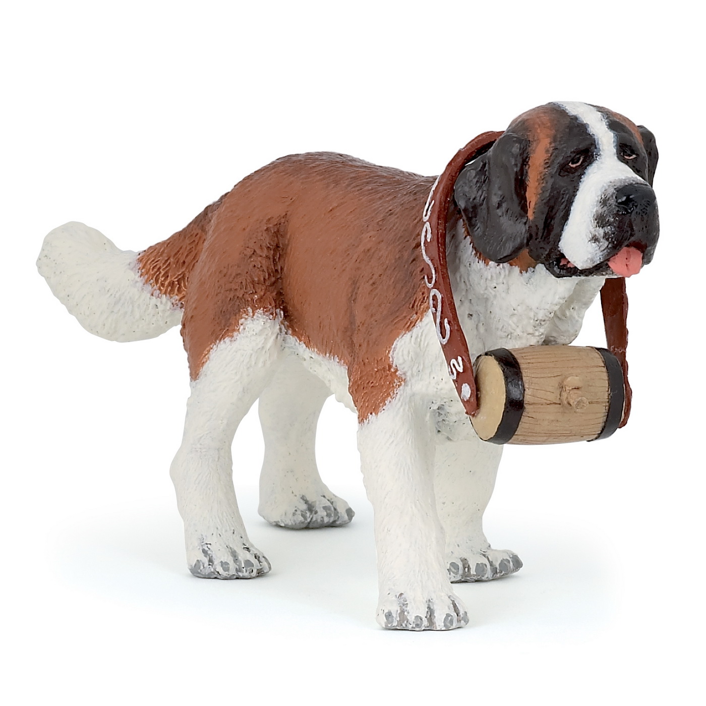 Figurina Papo Caine Saint Bernard realist, pictata manual, 12.8 cm