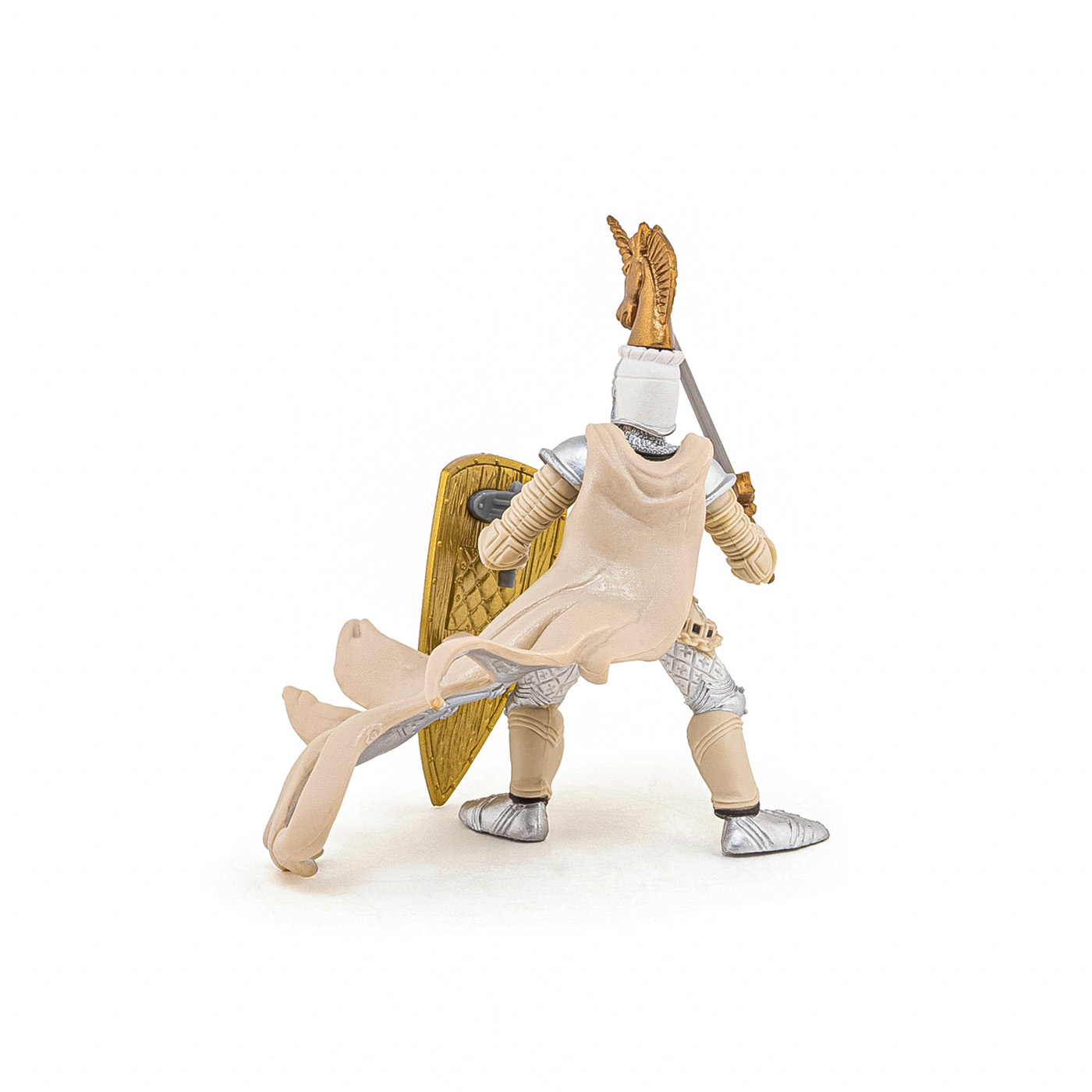 Figurina Papo Cavalerul Unicorn, pictata manual, 10 x 8 x 11 cm