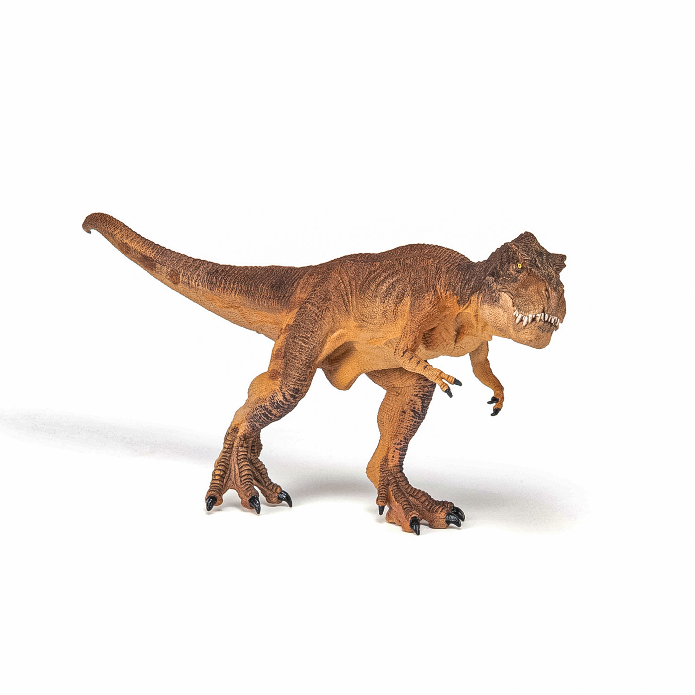 Figurină dinozaur T-Rex maro alergând Papo, realistă, 32 cm
