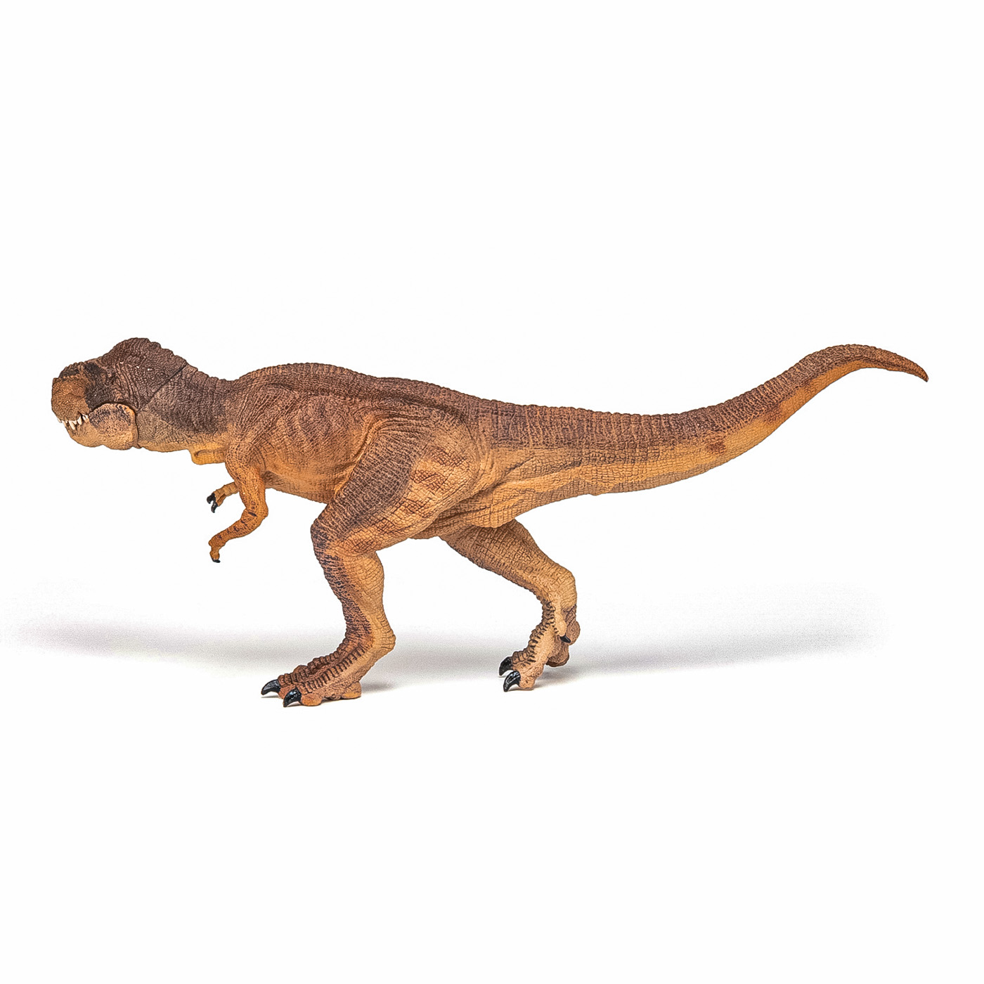Figurină dinozaur T-Rex maro alergând Papo, realistă, 32 cm