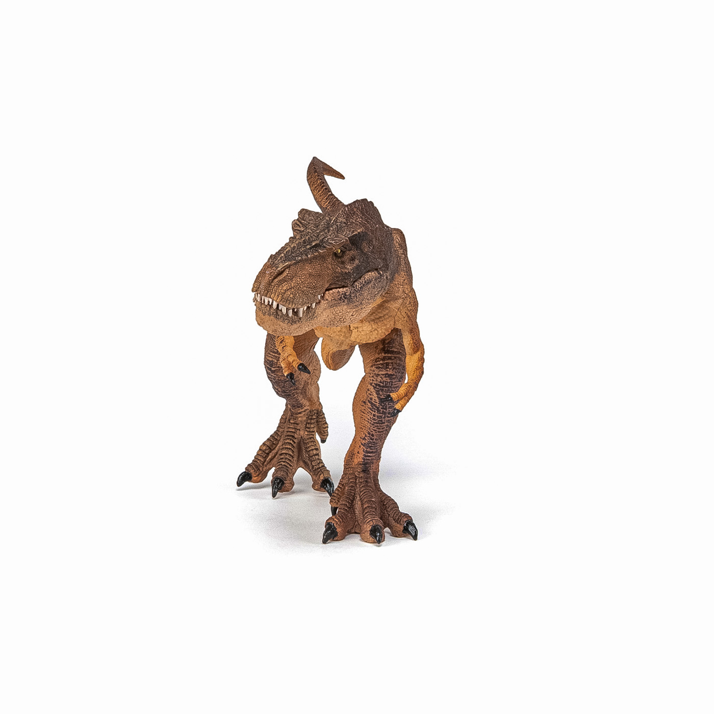 Figurină dinozaur T-Rex maro alergând Papo, realistă, 32 cm