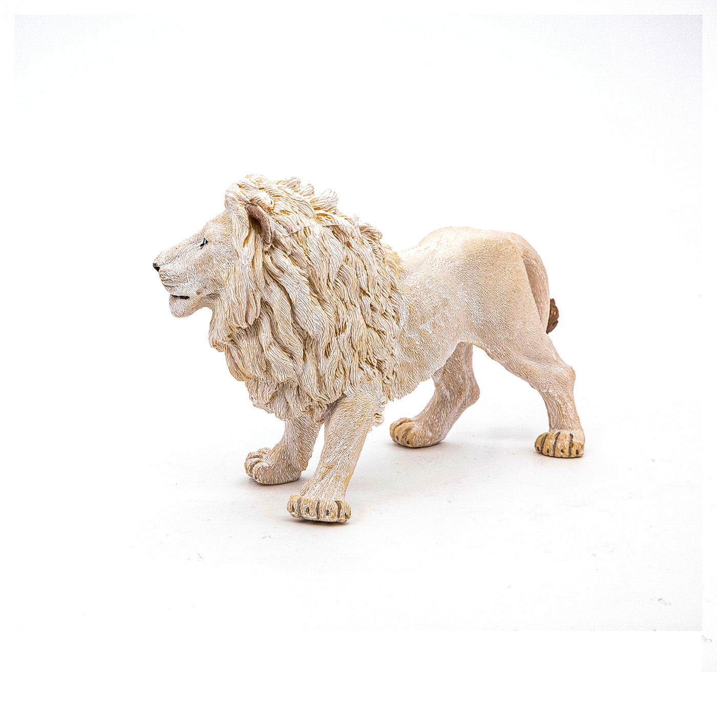 Figurina leu alb Papo, pictata manual, pentru copii 3+