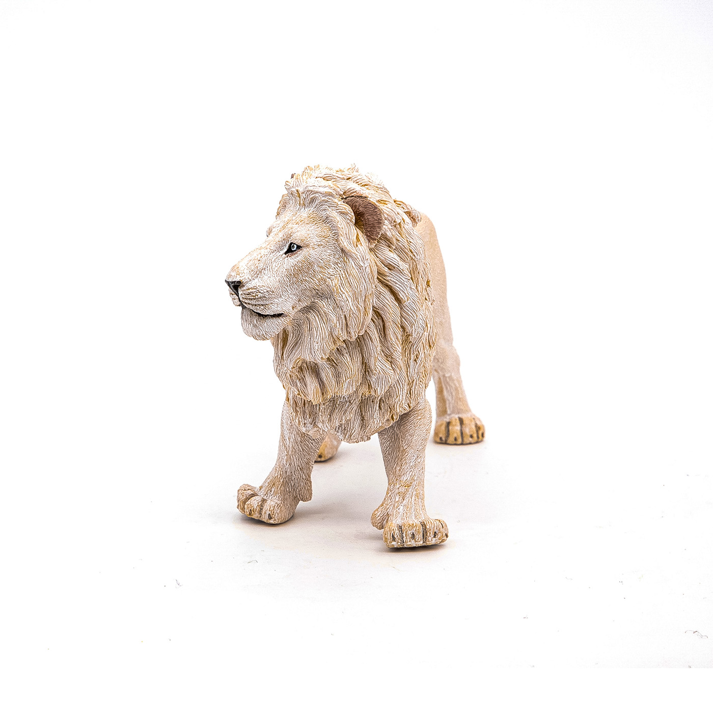 Figurina leu alb Papo, pictata manual, pentru copii 3+