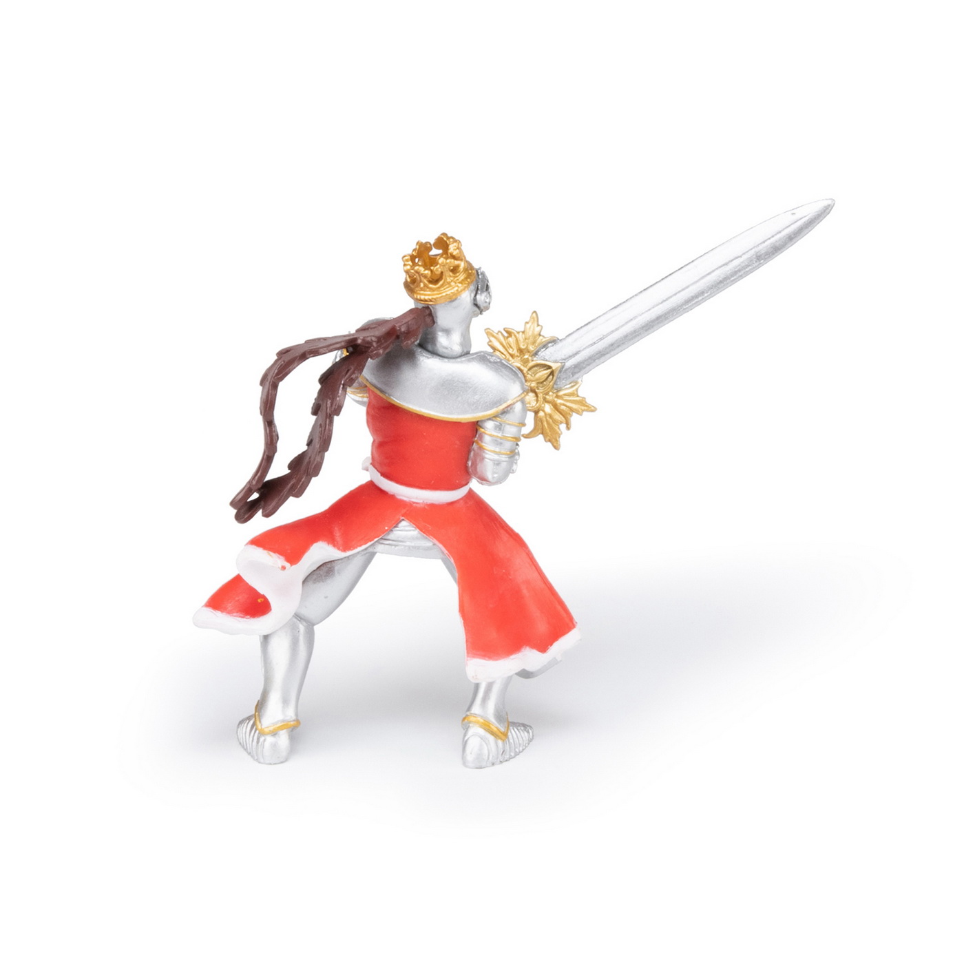 Figurina Papo Regele Dragon cu sabie, pictata manual, 12 cm