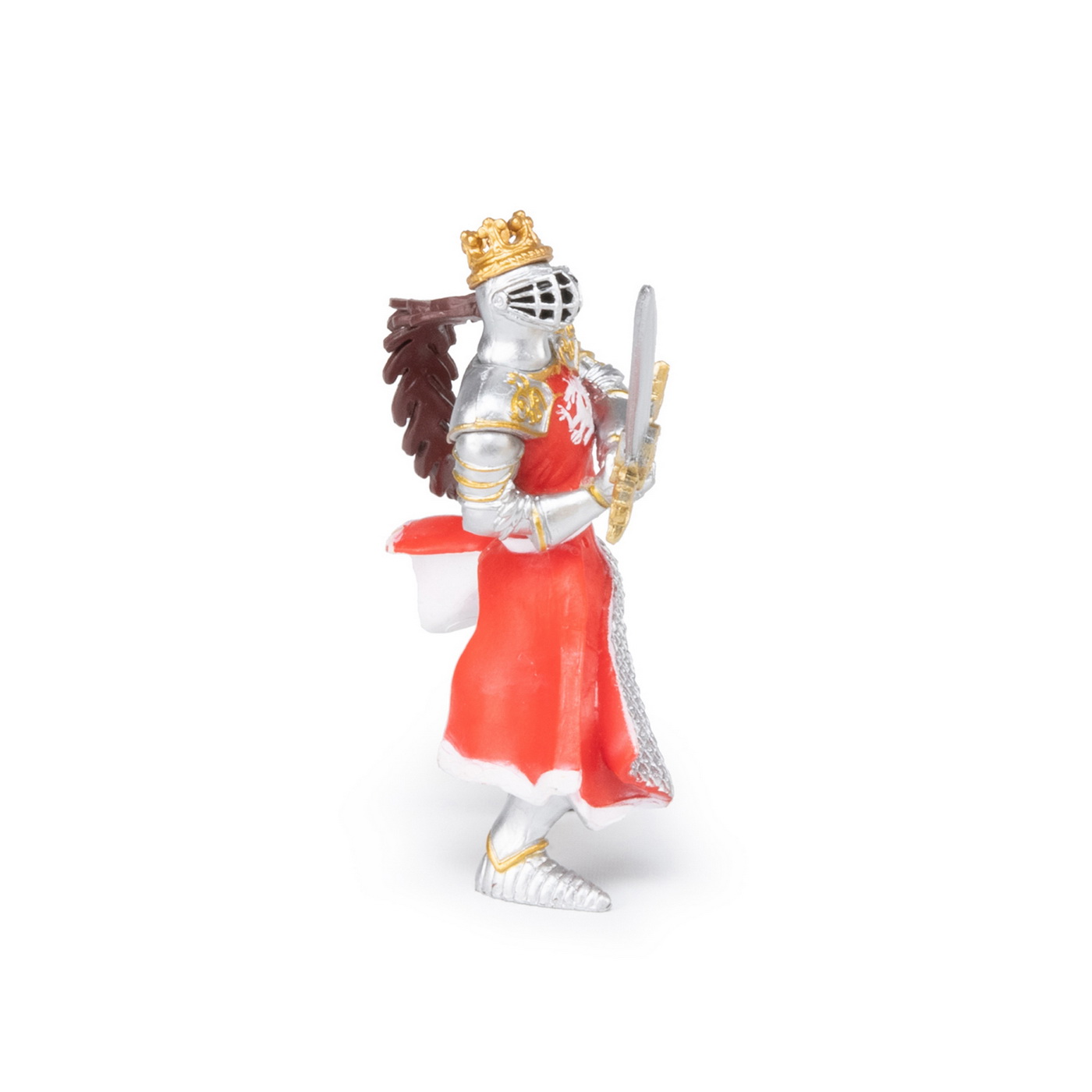 Figurina Papo Regele Dragon cu sabie, pictata manual, 12 cm