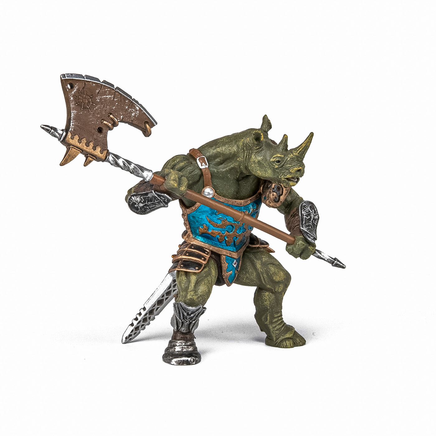 Figurina Papo Rinocer Mutant, personaj fantasy pictat manual