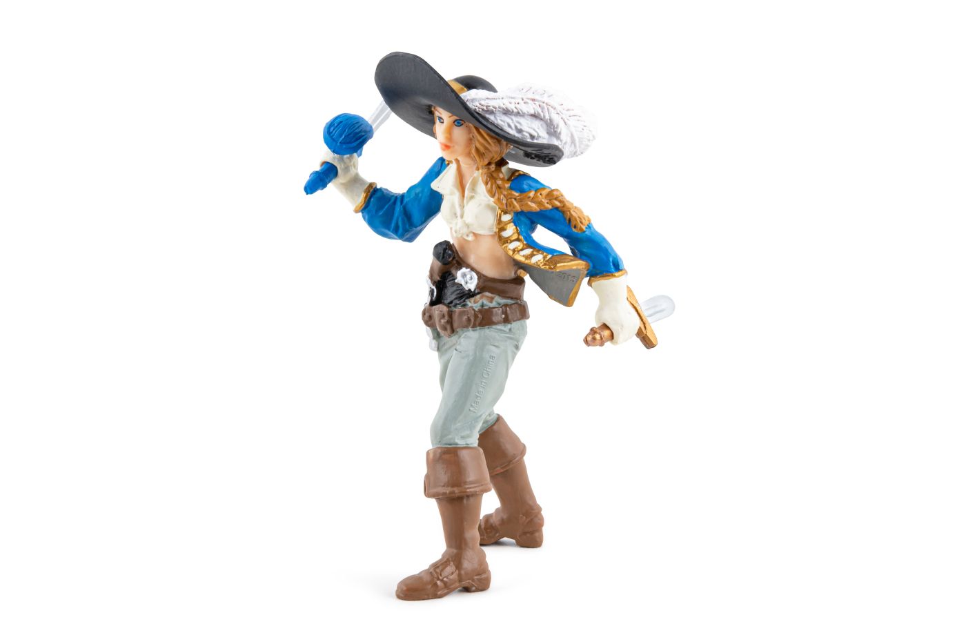 Figurina femeie pirat blonda Papo, pictata manual, 10.5 cm