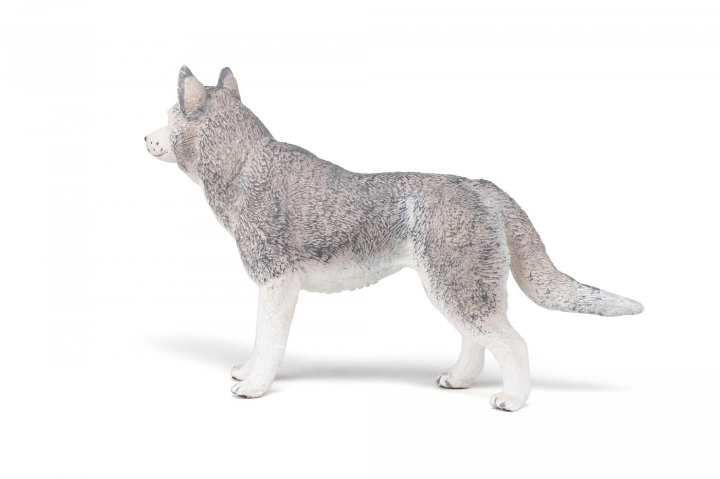 Figurina Husky Siberian Papo pictata manual pentru copii 3+