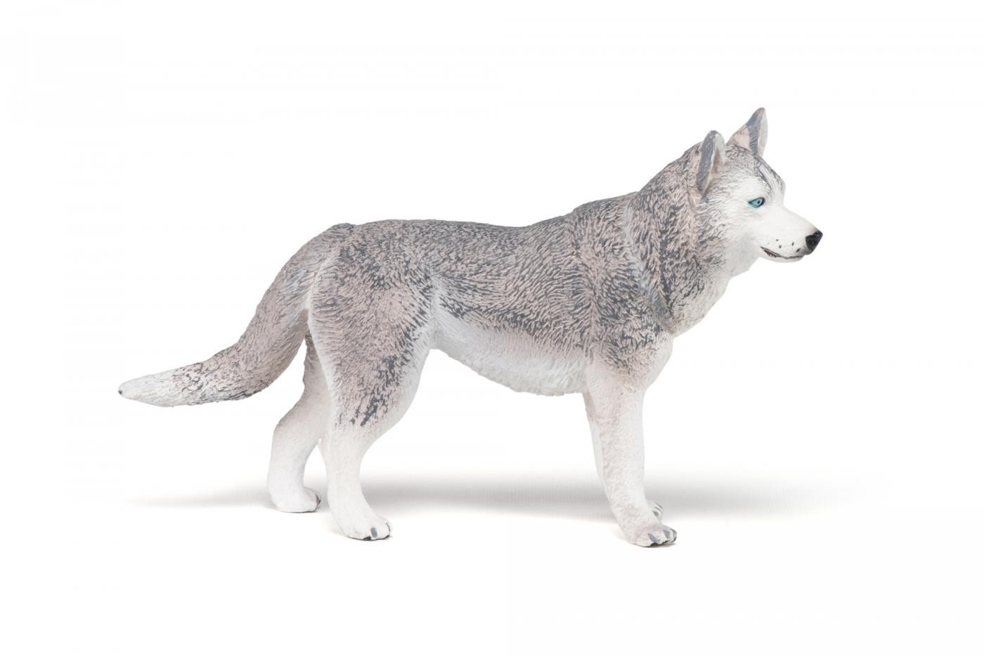 Figurina Husky Siberian Papo pictata manual pentru copii 3+