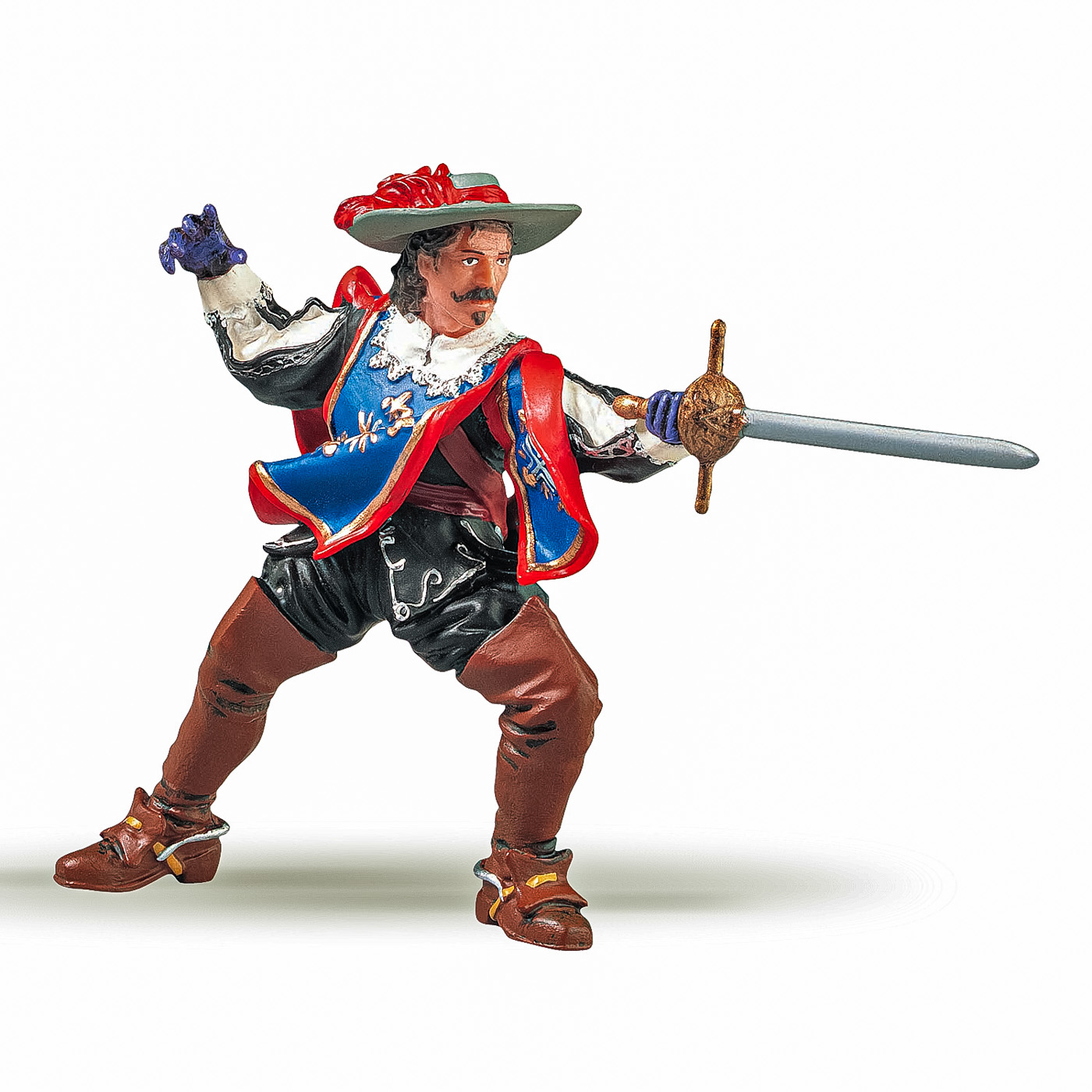 Figurina Papo Muschetarul Aramis, pictata manual, pentru copii 3+