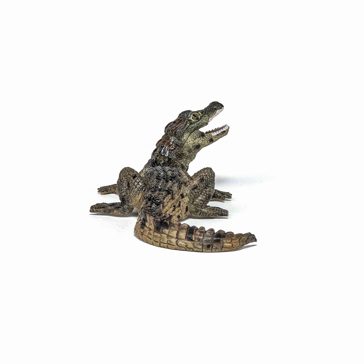 Figurina Papo pui de crocodil, pictata manual, pentru copii 3+ ani