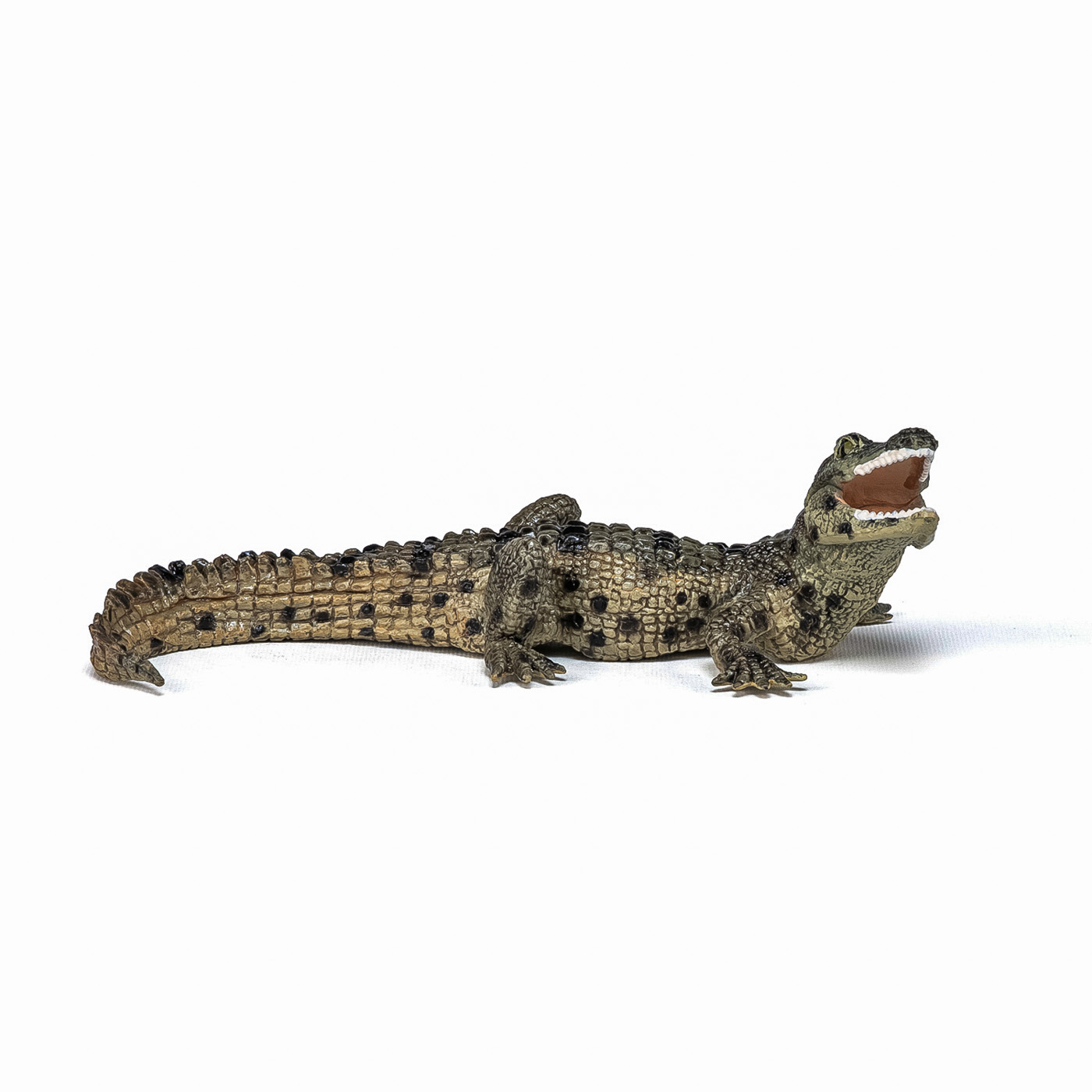 Figurina Papo pui de crocodil, pictata manual, pentru copii 3+ ani