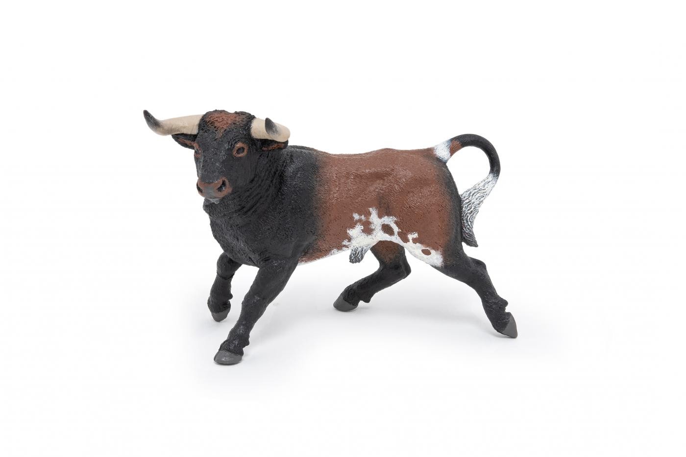Figurina taur spaniol maro Papo, pictata manual, 15 cm